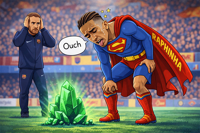 Raphinha đang tỏ ra sa sút so với thường lệ