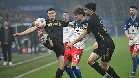  Hamburg và Cologne cầm chân nhau ở Bundesliga