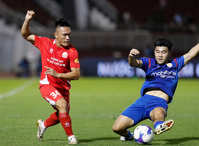 Dù thi đấu đầy nỗ lực nhưng PVF-CAND vẫn chưa thể có kết quả tốt trước CA TP.HCM - Ảnh: Anh Khoa 