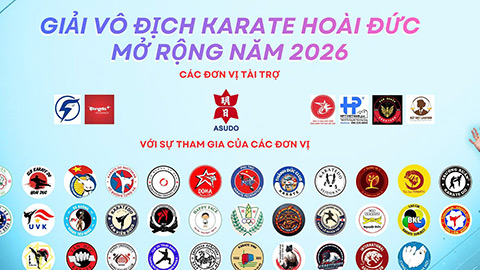  Giải vô địch Karate Hoài Đức mở rộng 2026 chuẩn bị khởi tranh