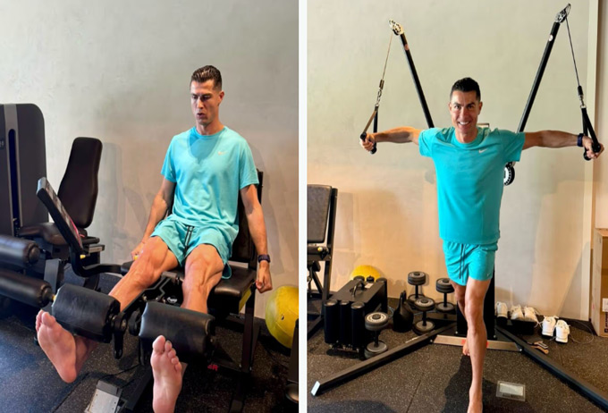 Ronaldo đang hăng say tập luyện để phục hồi chấn thương nhanh nhất