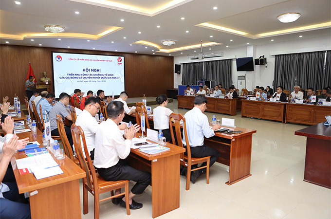Hội nghị triển khai công tác chuẩn bị, tổ chức các giải Bóng đá Chuyên nghiệp Quốc gia (BĐCN QG) mùa giải 2026/27 