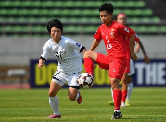 CLB nữ TP.HCM đã dừng bước ở trận tứ kết trước đội bóng đến từ Triều Tiên. Ảnh: AFC