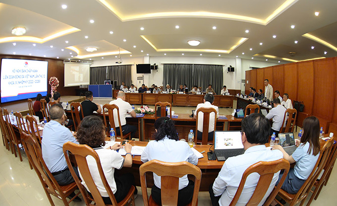 Hội nghị BCH VFF lần thứ 12 khoá IX diễn ra chiều nay - Ảnh: Đức Cường