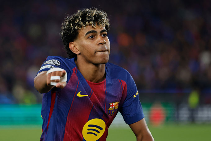  Yamal trong màu áo Barca - Ảnh: Marca