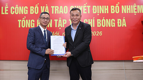  VFF trao Quyết định bổ nhiệm Tổng biên tập Tạp chí Bóng đá