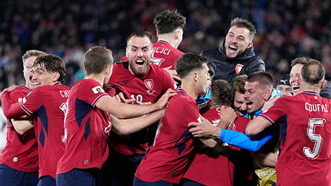 CH Czech giành vé World Cup sau loạt luân lưu nghẹt thở trước Đan Mạch