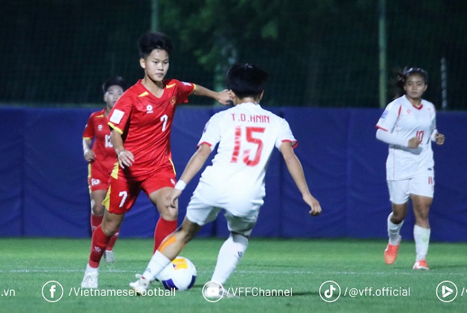 U17 nữ Việt Nam vượt qua Myanmar với tỷ số 2-1 sít sao 
