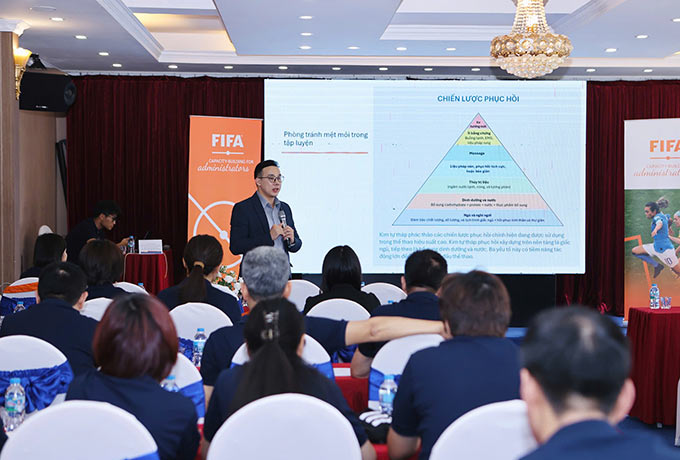 Chủ đề y học thể thao là phần cuối của Hội thảo. Ảnh: Đức Cường