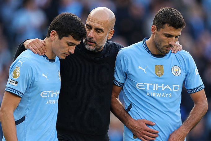 HLV Guardiola xác nhận tình trang của Khusanov và Rodri đều có chuyển biến tích cực