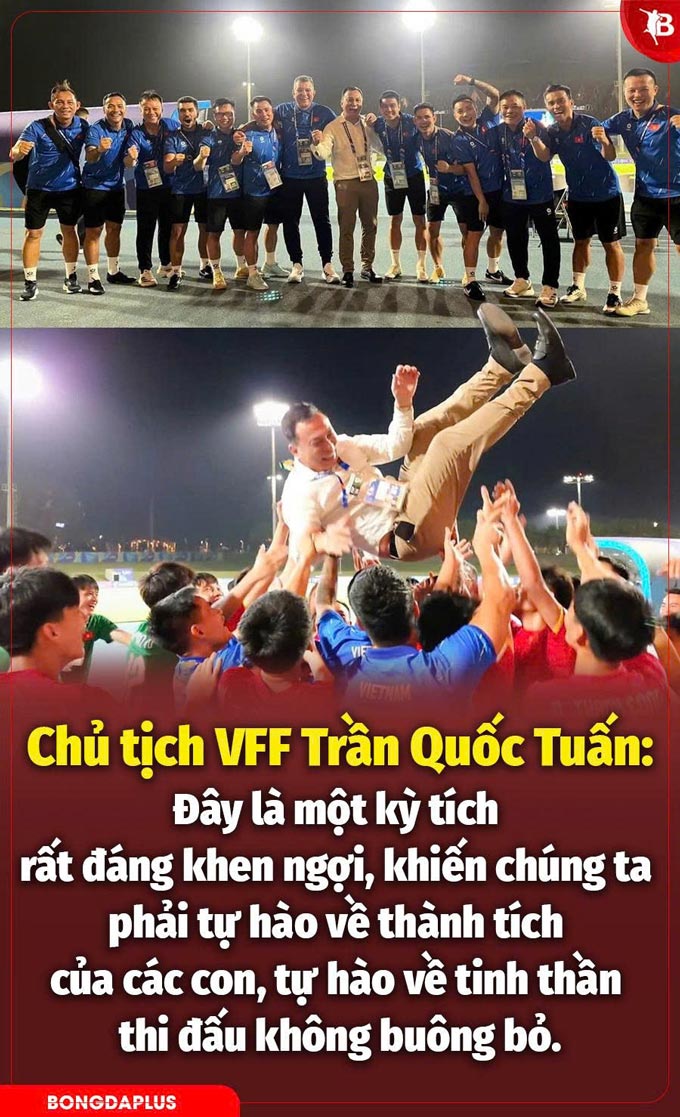 U17 Việt Nam ăn mừng chiến thắng sau kỳ tích giành vé dự World Cup