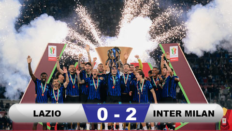 Simone Inzaghi celebrating with his Inter Milan players after beating Barcelona.