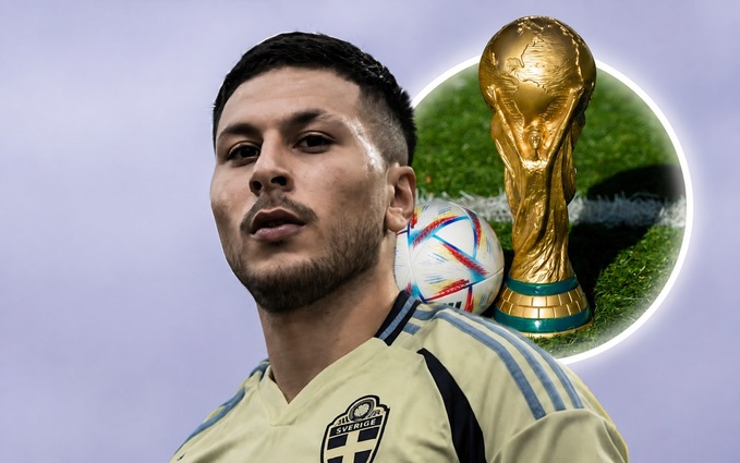 Roony Bardghji không có tên trong danh sách sơ bộ dự World Cup 2026 của ĐT Thụy Điển.