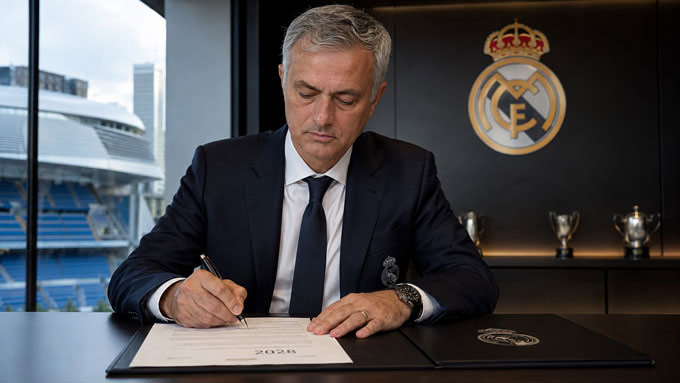 Mourinho ký hợp đồng 2 năm với Real