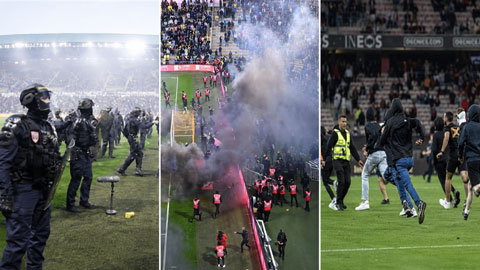 Ligue 1 hỗn loạn ở vòng cuối: CĐV tràn vào sân, pháo sáng và cảnh sát cơ động xuất hiện