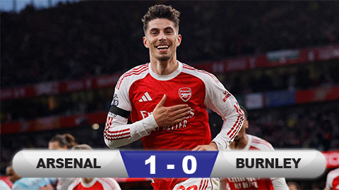 Kết quả Arsenal 1-0 Burnley: Pháo thủ chạm một tay vào chức vô địch