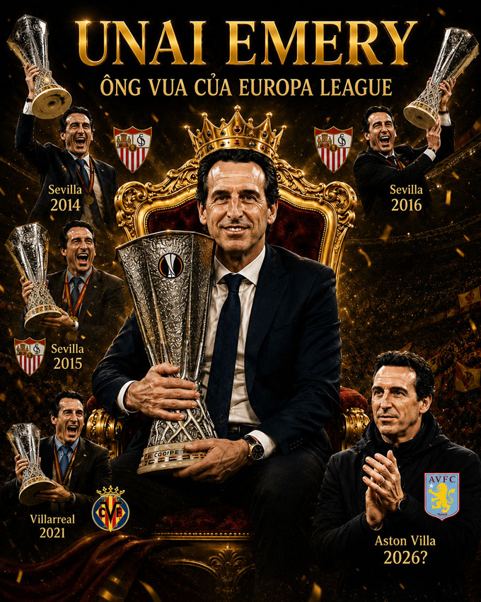 Emery là ông vua của Europa League