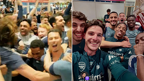Màn ăn mừng 'đầy sát thương' của Declan Rice gây bão mạng