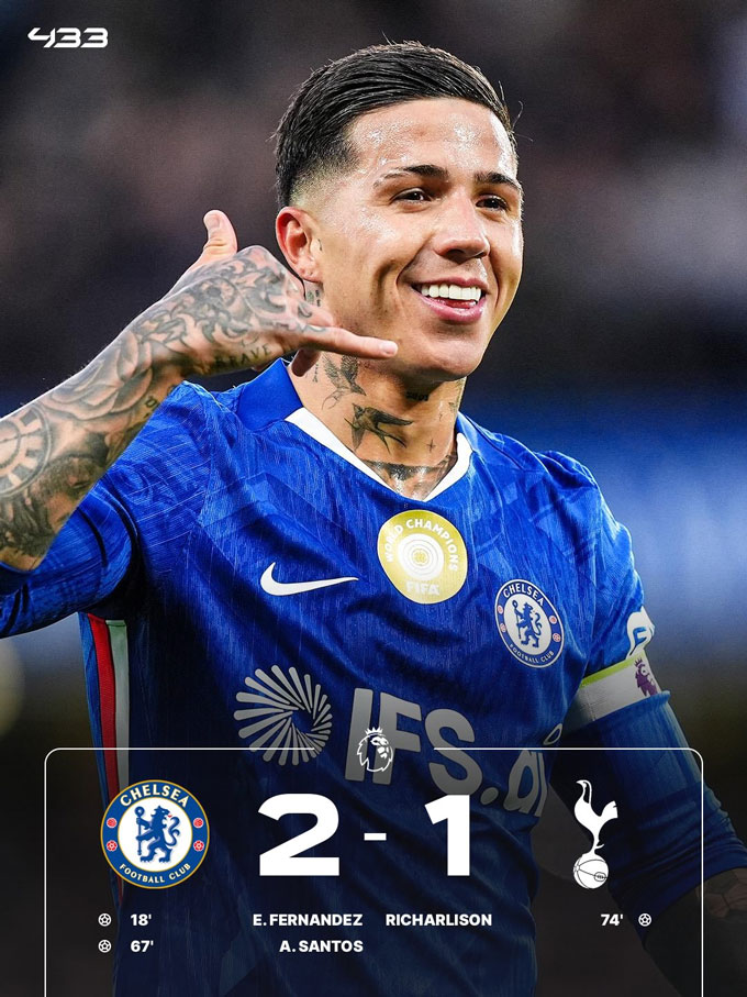 Chelsea đánh bại Tottenham với tỷ số 2-1 - Ảnh: 433