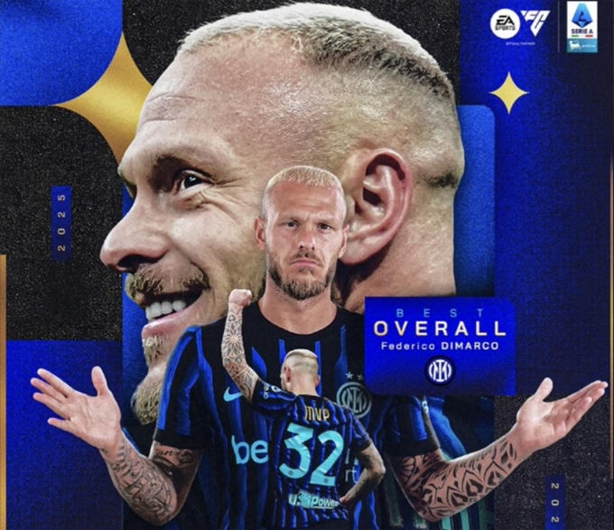 Dimarco giành giải Cầu thủ xuất sắc nhất mùa Serie A