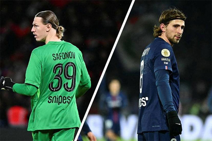 Dù là đồng đội tại PSG, cả Matvei Safonov và Illia Zabarnyi như hai đường thẳng song song không bao giờ gặp nhau