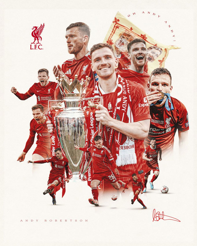 Robertson chia tay Liverpool sau 9 năm gắn bó - Ảnh: @LFC