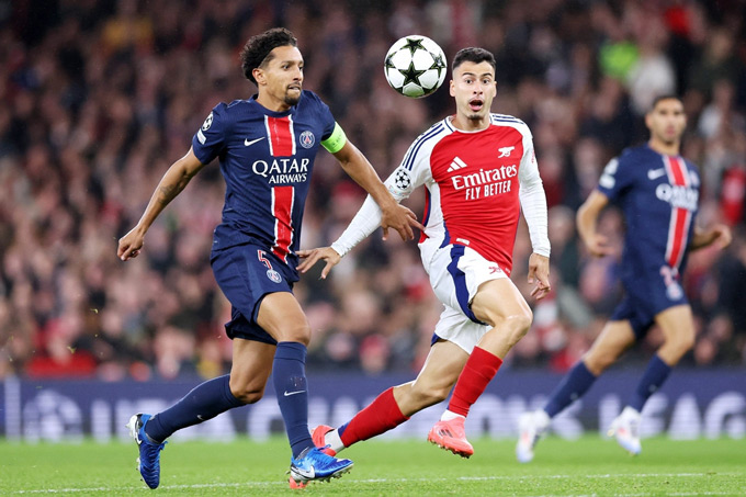 PSG thi đấu ít hơn Arsenal
