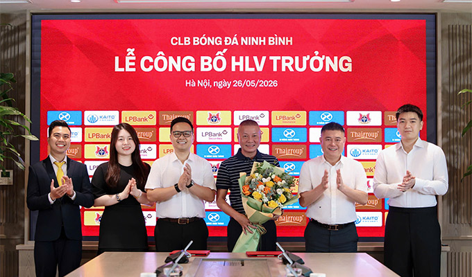 Ninh Bình đặt mục tiêu vô địch V.League, vươn tầm châu Á với HLV Chu Đình Nghiêm