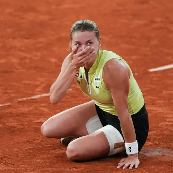 Chwalinska có 32 cú winner, chỉ 17 lỗi tự đánh hỏng trong cả trận. Ảnh: WTA