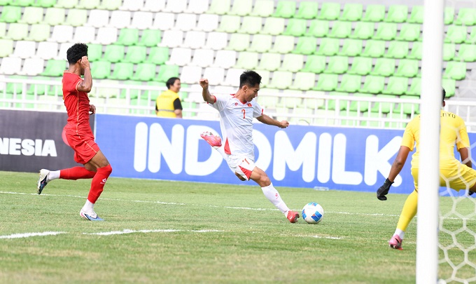 U19 Việt Nam đã hiệu quả hơn trong dứt điểm khi đối đầu với U19 Myanmar. Nguồn ảnh: AFF