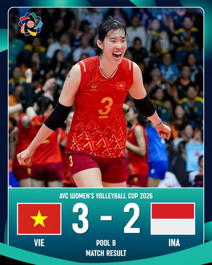 Việt Nam nhọc nhằn vượt qua Indonesia ở lượt trận thứ ba. Ảnh: AVC