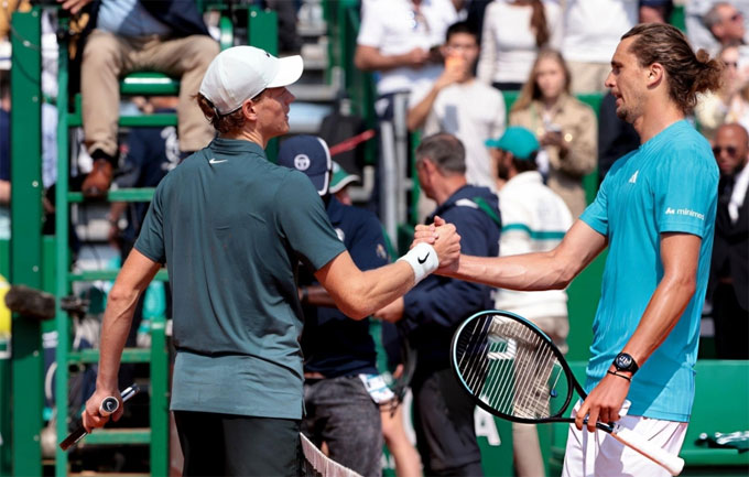 Zverev thấy mình may mắn vì không phải đối đầu Sinner ở Paris. Ảnh: ATP