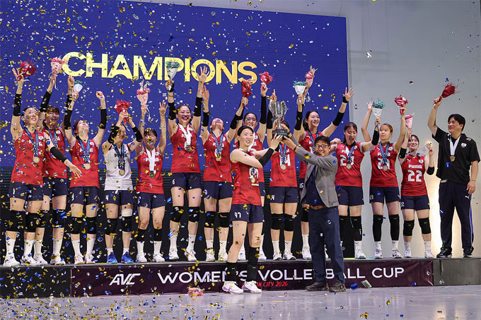 Hàn Quốc giành chức vô địch AVC Cup 2026