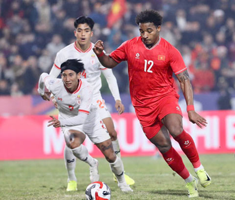 ĐT Việt Nam giao hữu với Myanmar trước thềm trận ra quân AFF Cup 2026. Ảnh: Đức Cường