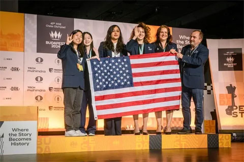 Đội tuyển nữ cờ vua Mỹ quyết tâm giành huy chương ở Olympiad 2026