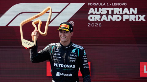 George Russell nhất chặng Austrian Grand Prix 2026