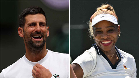 Djokovic và Serena Williams đều cùng có 7 lần đăng quang tại Wimbledon. Ảnh: ATP