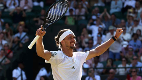 Zverev duy trì tỷ lệ giao bóng ổn định trong suốt trận đấu. Ảnh: ATP
