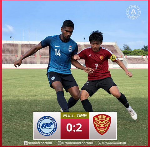 Singapore để thua 0-2 trước FC Ryukyu, đội bóng đang thi đấu tại J.League 3 tại chuyến tập huấn Nhật Bản - Ảnh: Asean Football