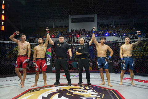 Hà Thế Anh (bìa trái) tuyên bố không nhận thù lao từ trận MMA Duo ở LION Championship 33