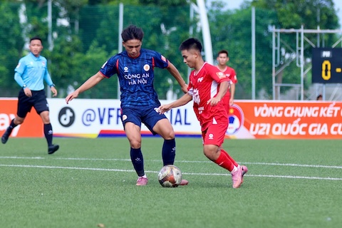 Trận đấu diễn ra mà không có bàn thắng nào được ghi. Ảnh: VFF