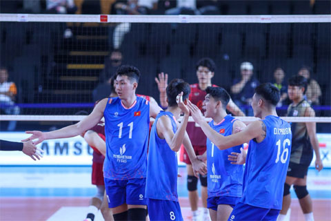 Tuyển bóng chuyền nam vào bán kết chặng hai SEA V.Cup 2026