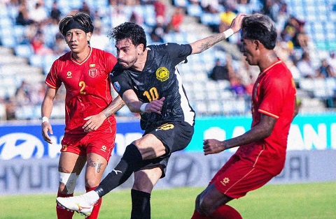Malaysia ngược dòng trên sân Myanmar