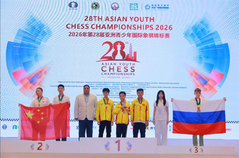 Cờ vua trẻ Việt Nam xếp nhì toàn đoàn giải vô địch châu Á 2026