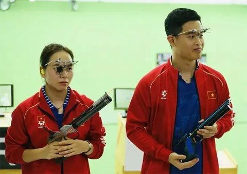 Xạ thủ Trịnh Thu Vinh và Phạm Quang Huy tại Cúp bắn súng thế giới 2026