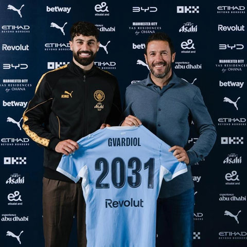 Gvardiol gia hạn với Man City - Ảnh: mancityfc