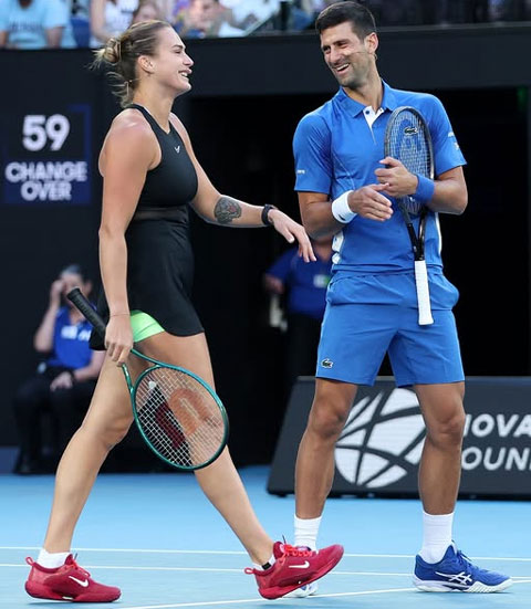 Sabalenka đánh đôi cùng Djokovic ở Mỹ Mở rộng 2026. Ảnh: ATP