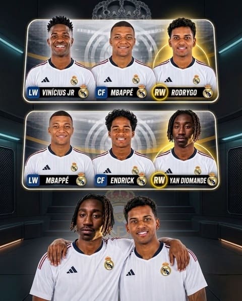 Từ lúc chưa có Carlos Espi, hàng công của Real Madrid đã quá chật chội. Ảnh: Facebook