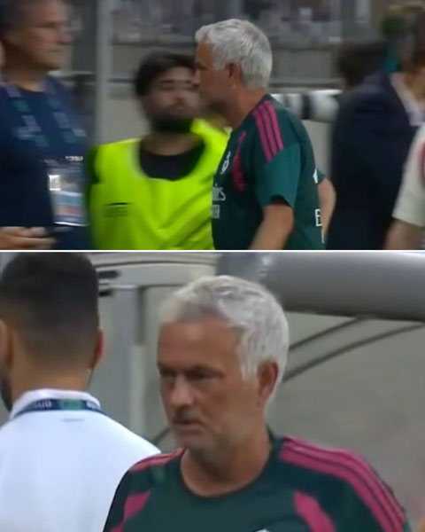 Mourinho nổi khùng với trọng T dù chỉ là trận giao hữu - Ảnh: Football Post