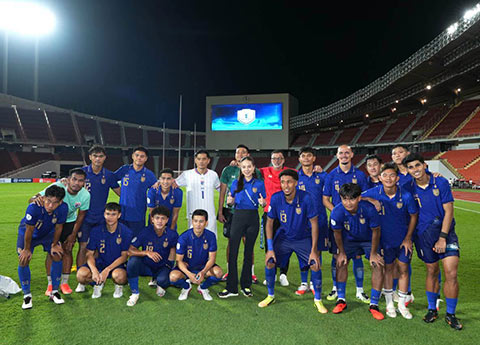 ĐT Thái Lan đang dẫn đầu bảng B sau hai trận toàn thắng. Ảnh: FA Thailand